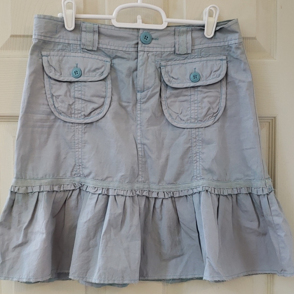 Powder blue cotton skirt